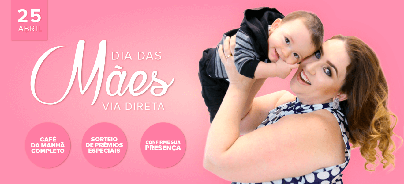 banner dia das mães Shopping Via Direta
